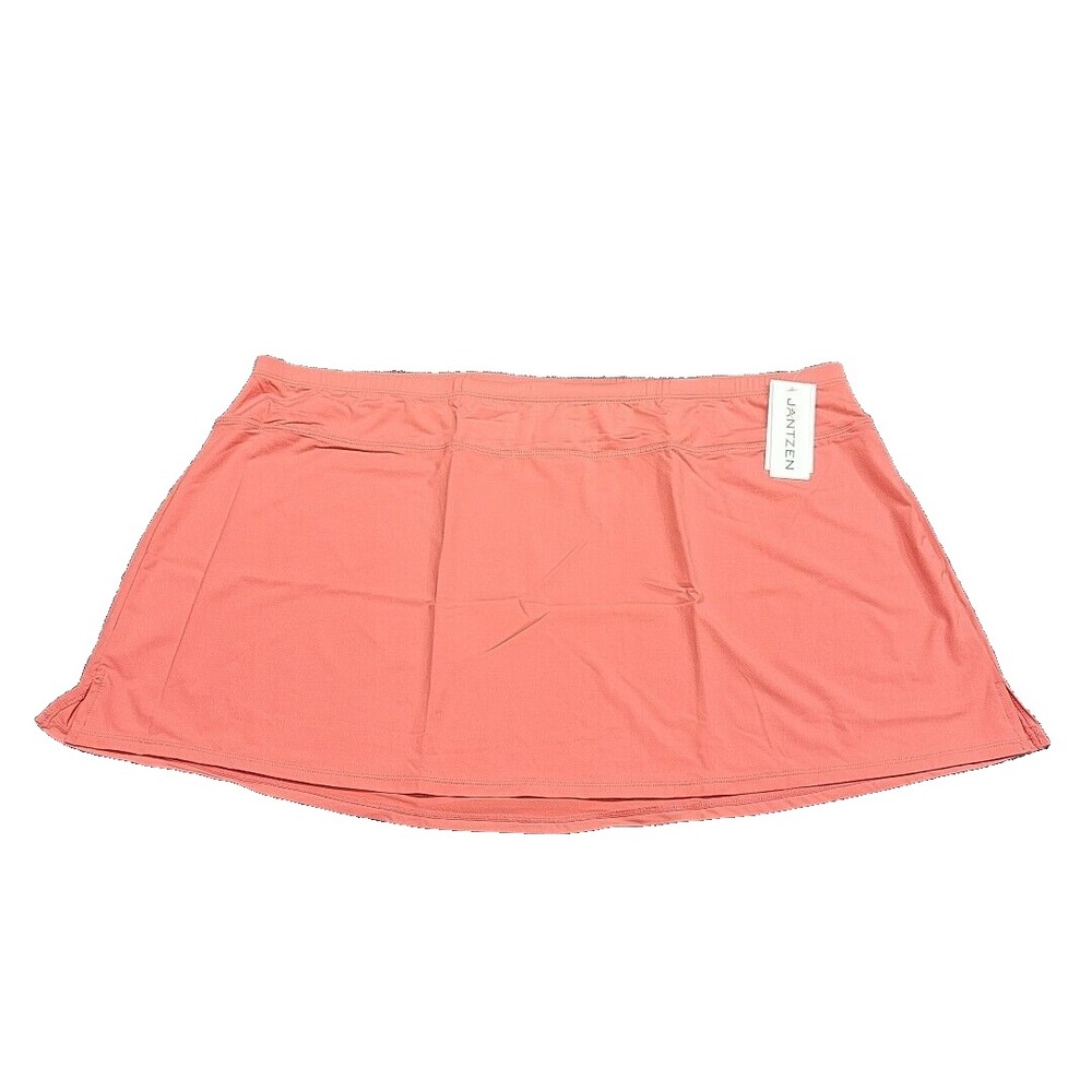 Jantzen Side Slits Swim Overskirt Coverup 18W Plus Size Coral Orange A489050